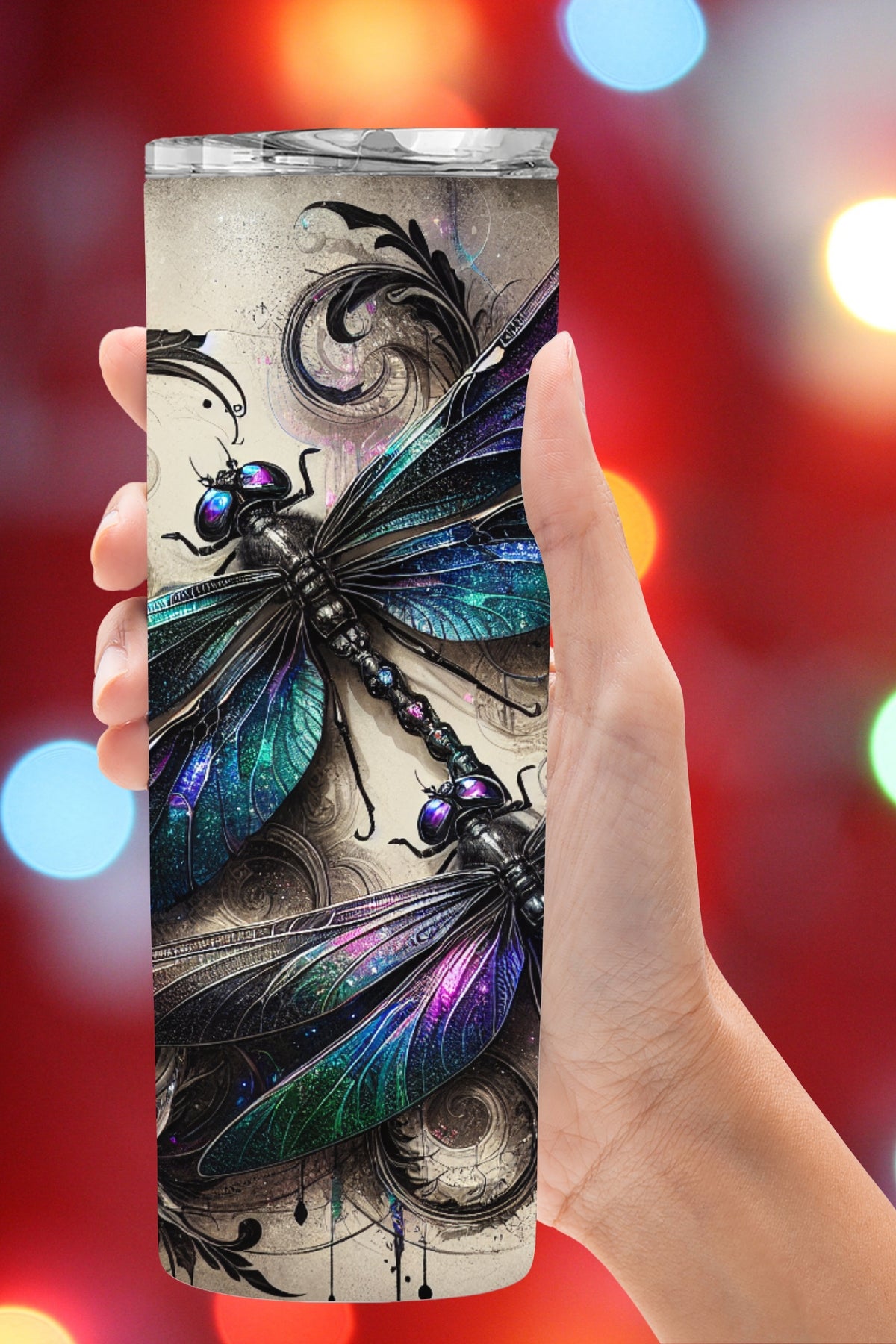 Personalized Dragonfly 20oz Skinny Tumbler *816