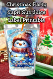 Snowflake Sparkle Capri Sun Label Printable