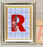 Fall Romantic Flowers Monogram Printable