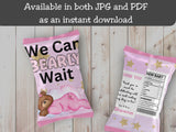 We Can Bearly Wait Chip Bag Canva Template