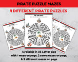 Pirate Maze Puzzle Printable Pack