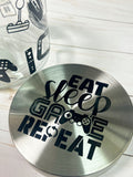 Eat Sleep Game Repeat Video Gamer Candy Jar