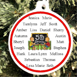Grade Teacher Christmas Ornament with Student Names Personalized