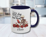 Good Day to Read a Bad Book Lovers Personalized Mug