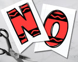 Crayon Printable Pennant Banner Canva Template