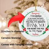 Custom Best Friend Ornament – Funny Christmas Tree Decor for Your BFF