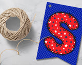 Red White Blue Pennant Banner Printable