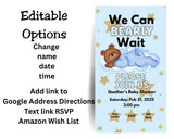 We Can Barely Wait Editable Digital Invitation