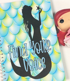 Find Your Voice Mermaid Notebook Journal