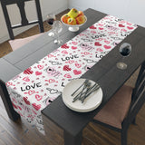 Valentine Love and Hearts Table Runner