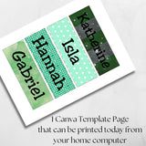Colors Name Printable Bookmark Canva Template