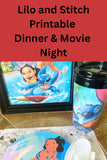 LILO and Stitch Family Dinner and Movie Night Printable Set