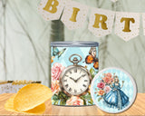 Vintage Alice in Wonderland Pringles Can Label Printable – Onederland Party Favor