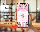 Baby Minnie Mobile Party Invitation Editable Canva Link