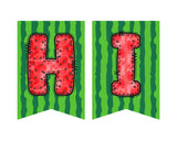 Watermelon Pennant Banner Printable