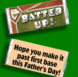 Fathers Day Baseball First Base Candy Bar Wrapper Printable