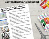 Hero Alphabet Hershey Candy Bar Wrapper Printable