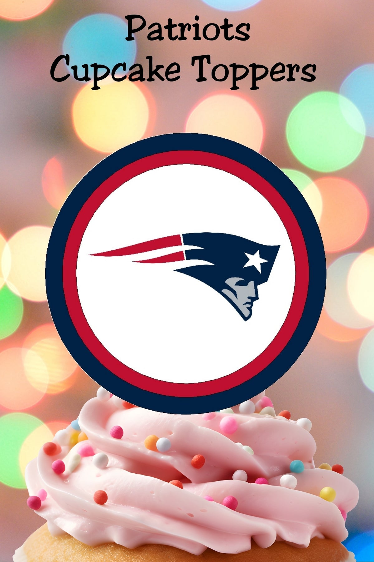 Looking for easy Patriots party ideas? These New England Patriots cupcake toppers are a budget-friendly way to create a coordinated football dessert table. Ideal for Super Bowl celebrations, football birthdays, and fan gatherings — no custom bakery needed.