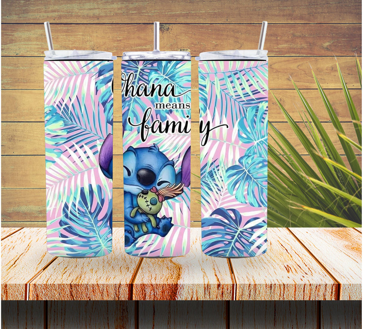 Ohana Means Family Stitch 20 ounce Stainless Steel Tumbler *612
