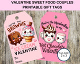 Funny Food Puns We Go Together Like Class Valentine Gift Tag Printable