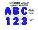 Primary Colors Doodle Alphabet