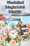 Vintage Alice in Wonderland Pringles Can Label Printable – Onederland Party Favor