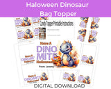 Dinomite Halloween Bag Topper Canva Template Printable