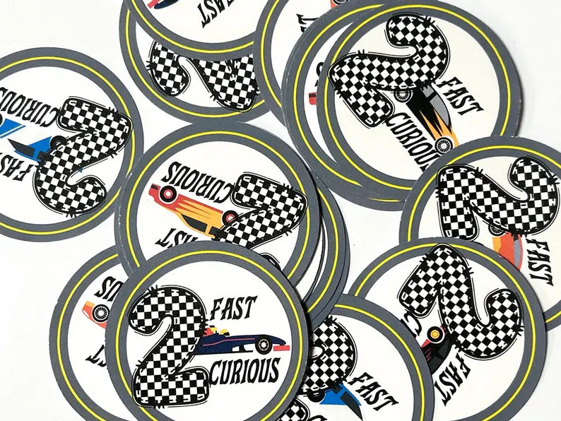 Two Fast 2nd Birthday Cupcake Toppers Printable