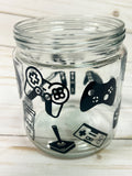 Eat Sleep Game Repeat Video Gamer Candy Jar