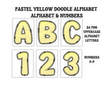 Pastel Colors Doodle Alphabet