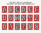 Cow Red Bandana Pennant Banner Printable