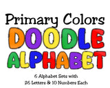 Primary Colors Doodle Alphabet