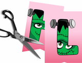 Frankenstein Pastel Halloween Pennant Banner Printable