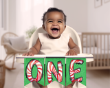 Candy Cane Pennant Banner Printable Canva Template Download