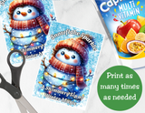 Snowflake Sparkle Capri Sun Label Printable
