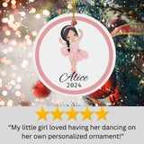 Ballerina Custom Christmas Ornament