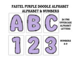 Pastel Colors Doodle Alphabet