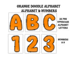 Primary Colors Doodle Alphabet