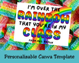 Class Rainbow Bag Topper Canva Template Printable