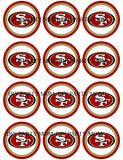 49ers Cupcake Topper Printable