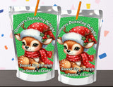 Reindeer Capri Sun Labels – Printable Christmas Drink Pouch Stickers for Kids