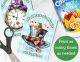 Vintage Alice in Wonderland Capri Sun Printable Label