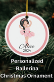 Ballerina Custom Christmas Ornament