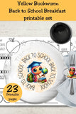 Bookworm Back to School Breakfast Printable Set