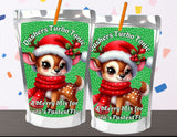Reindeer Capri Sun Labels – Printable Christmas Drink Pouch Stickers for Kids