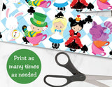 Alice in Wonderland Pringles Can Label Printable Onederland Party Favor