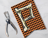 Halloween Bones Pennant Banner Canva Template