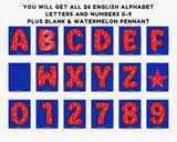 Red White Blue Pennant Banner Printable