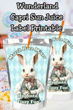 Vintage Alice in Wonderland Capri Sun Printable Label