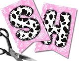 Cow Pink Bandana Pennant Banner Printable
